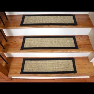 Set of 13 sisal stair treads